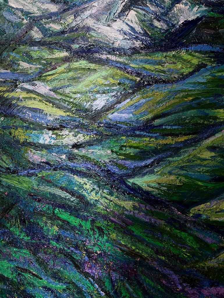 Original Impressionism Landscape Painting by Ellada Ismayilova