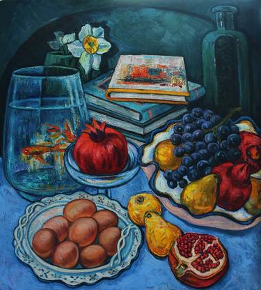 Original Impressionism Still Life Painting by Ellada Ismayilova