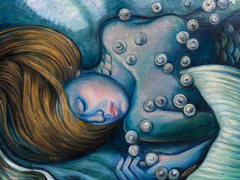 Original Expressionism Classical Mythology Painting by Ellada Ismayilova