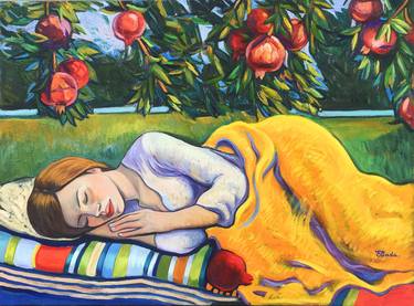 Original Impressionism Women Paintings by Ellada Ismayilova