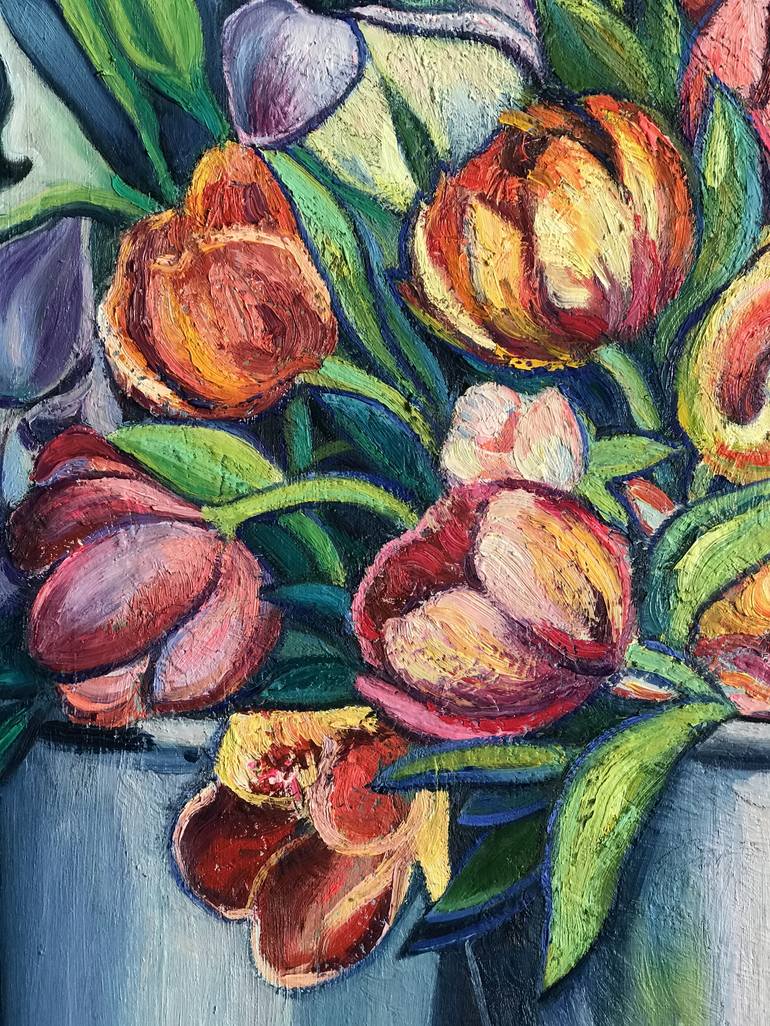 Original Floral Painting by Ellada Ismayilova