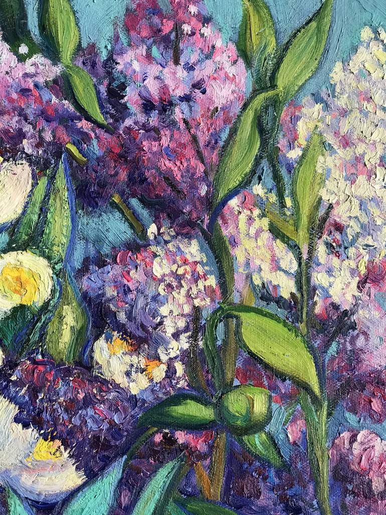 Original Floral Painting by Ellada Ismayilova