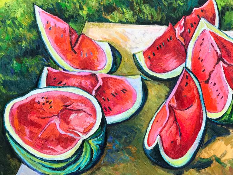 Original Expressionism Still Life Painting by Ellada Ismayilova