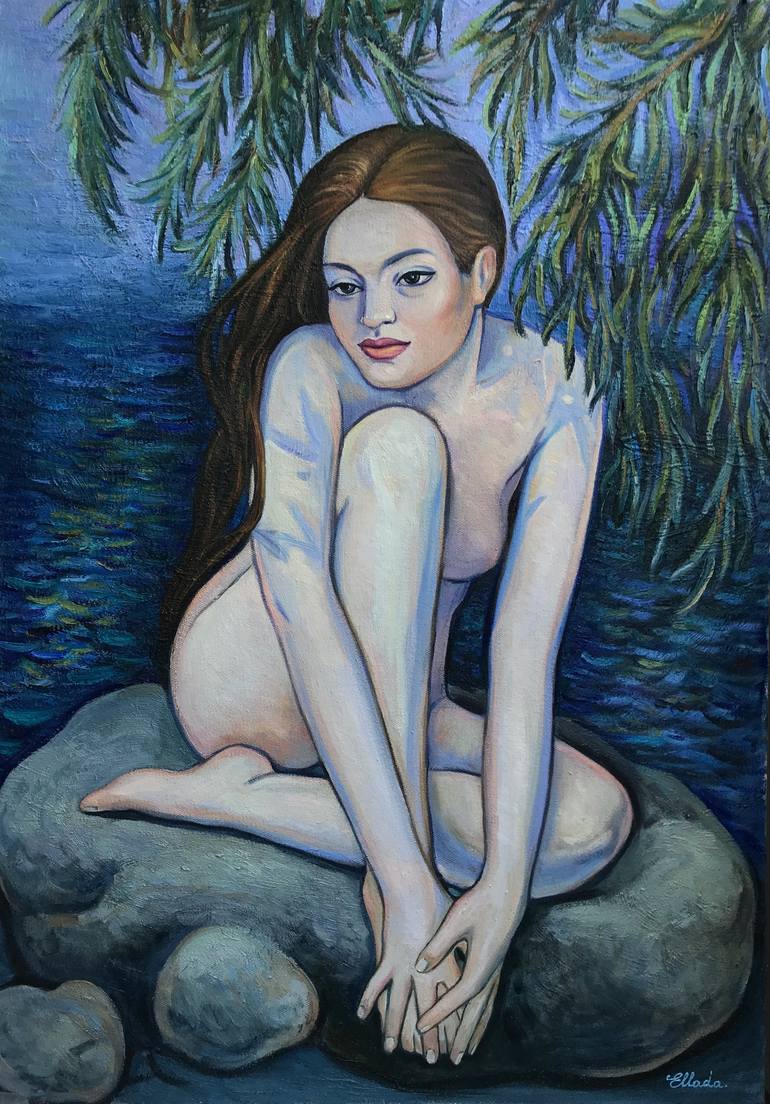 Original Modern Nude Painting by Ellada Ismayilova