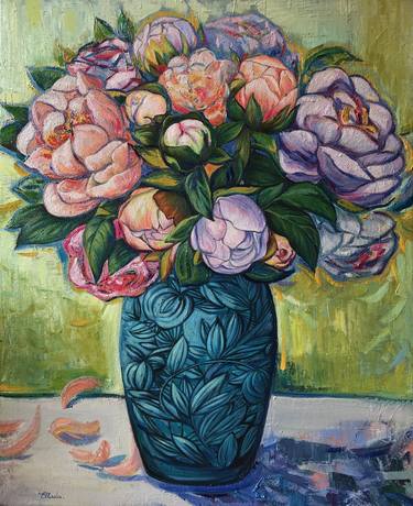 Print of Modern Floral Paintings by Ellada Ismayilova