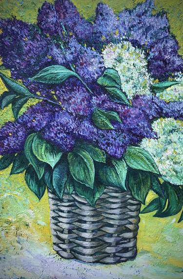 Original Modern Floral Paintings by Ellada Ismayilova