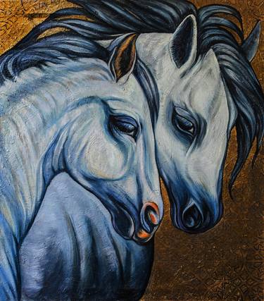 Original Realism Horse Paintings by Ellada Ismayilova