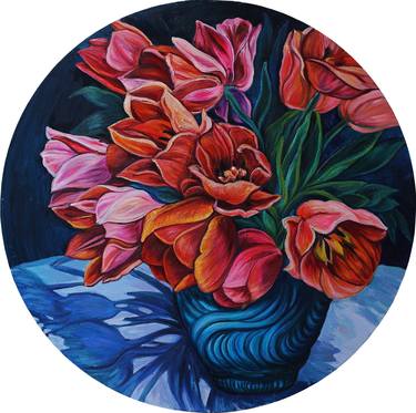 Print of Modern Floral Paintings by Ellada Ismayilova