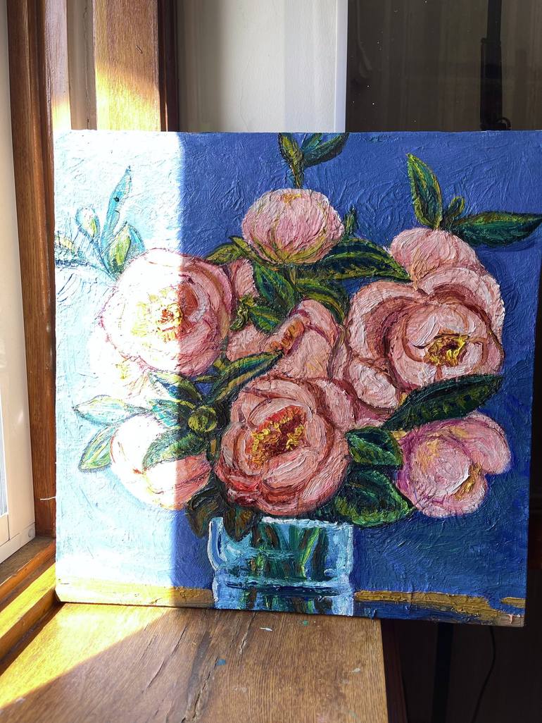 Original Floral Painting by Ellada Ismayilova