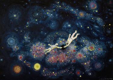 Original Conceptual Outer Space Painting by Simon Drake