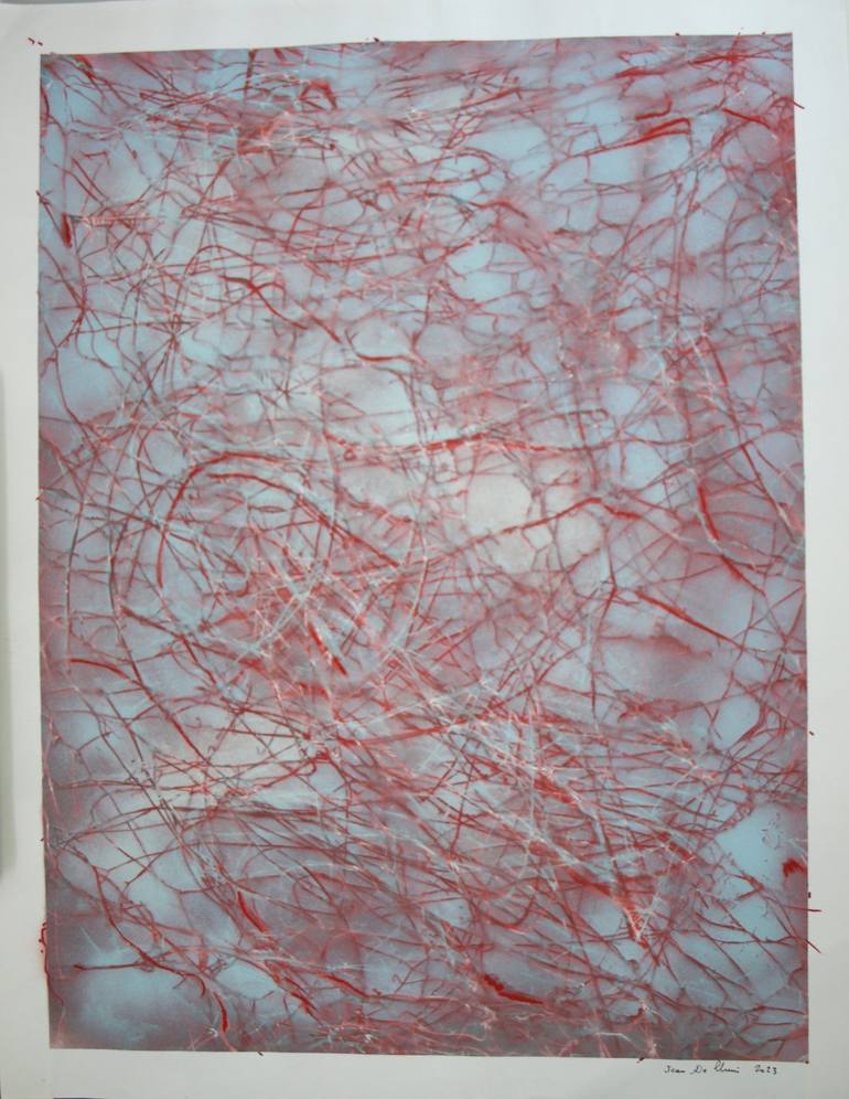 Original Abstract Drawing by De Cluni Jean