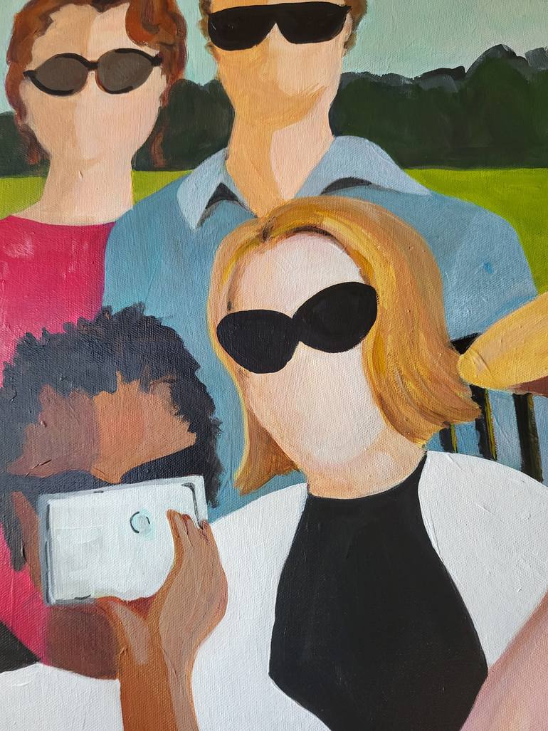 Original Abstract People Painting by Denise Dalzell