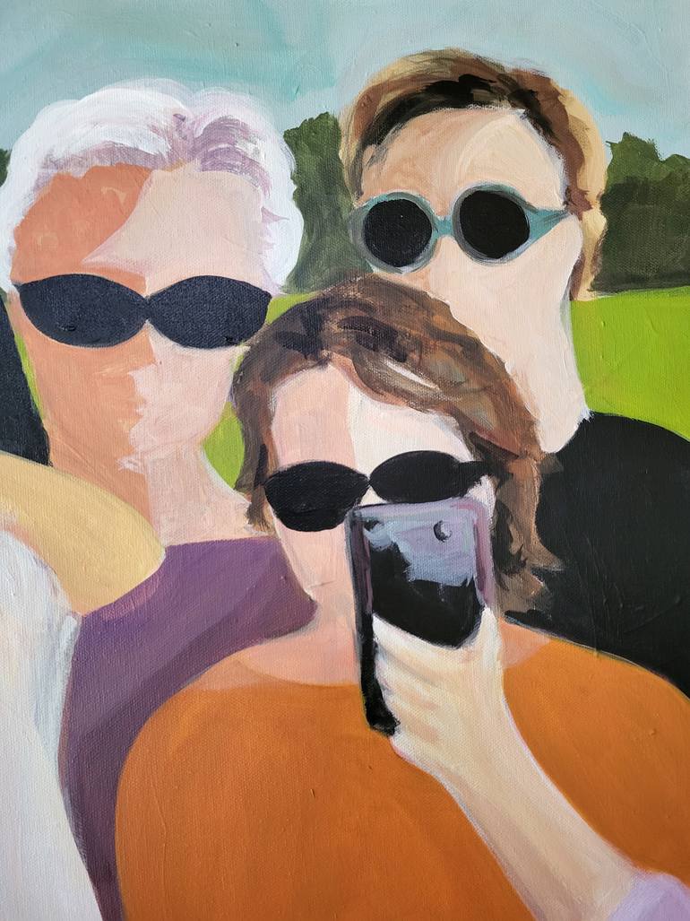 Original Abstract People Painting by Denise Dalzell