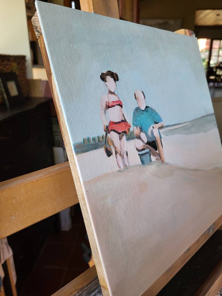 Original Abstract People Painting by Denise Dalzell