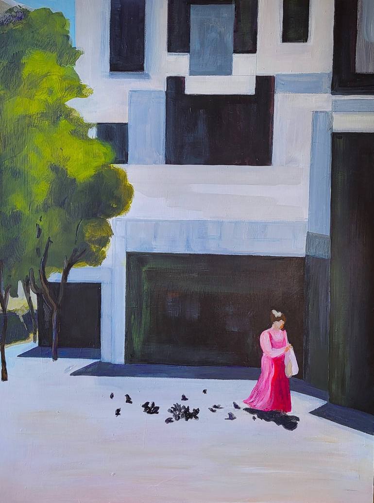 Print of Abstract People Paintings by Denise Dalzell
