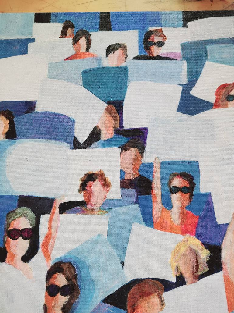 Original Abstract People Painting by Denise Dalzell