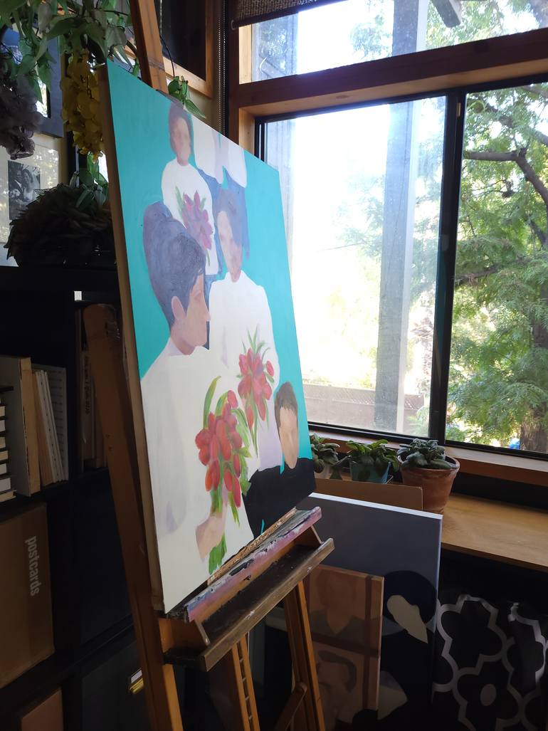 Original Abstract People Painting by Denise Dalzell