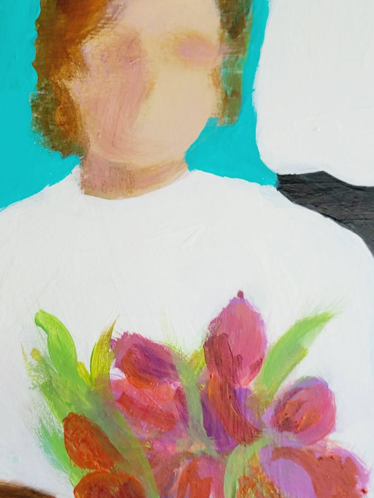 Original Abstract People Painting by Denise Dalzell