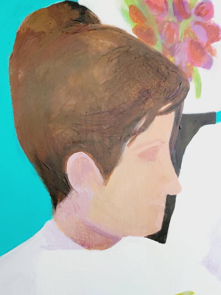 Original Abstract People Painting by Denise Dalzell