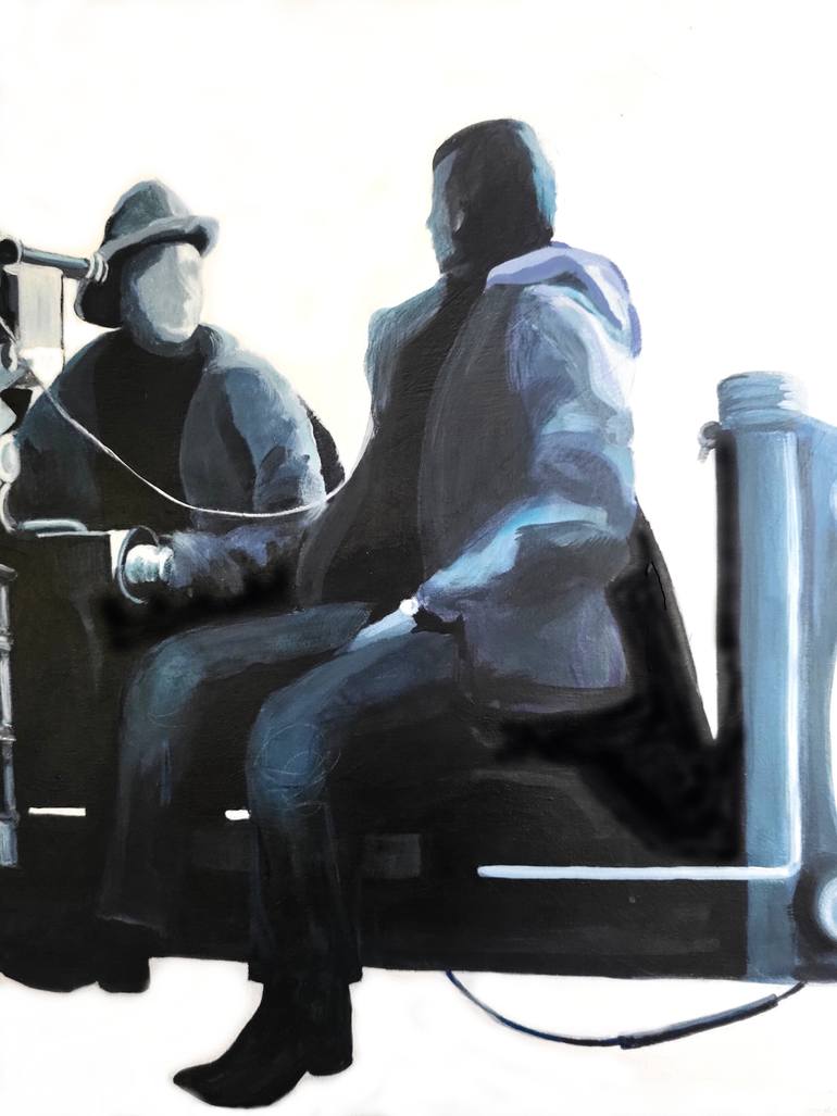 Original Abstract People Painting by Denise Dalzell