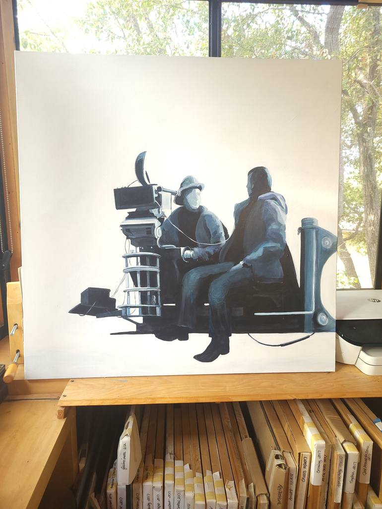 Original Abstract People Painting by Denise Dalzell