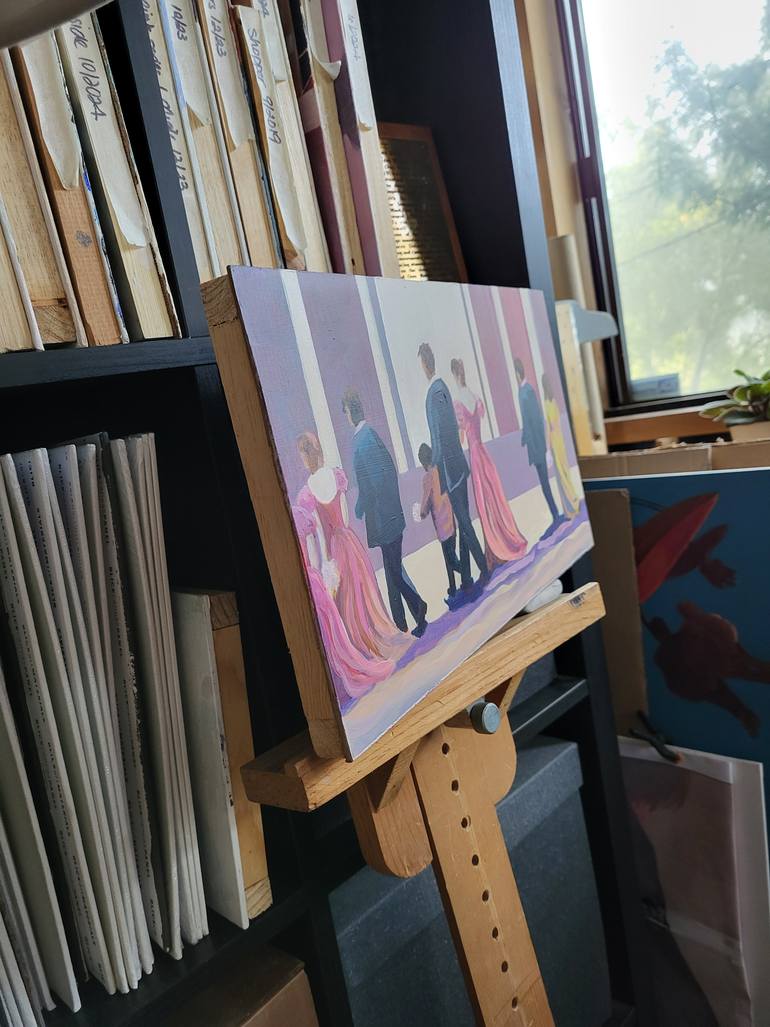 Original Abstract People Painting by Denise Dalzell