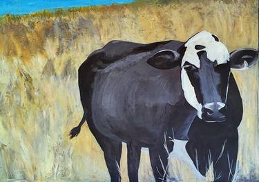Original Abstract Animal Painting by Denise Dalzell