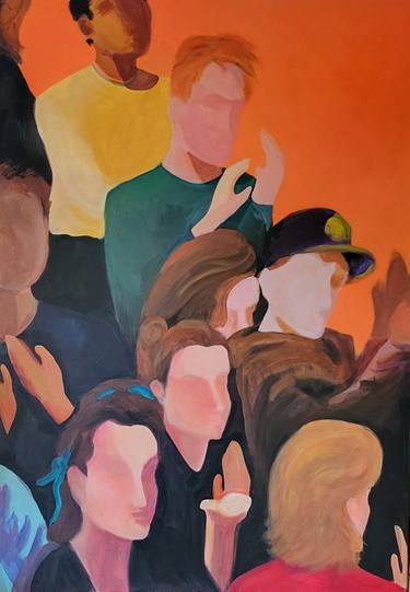 Original Abstract People Painting by Denise Dalzell