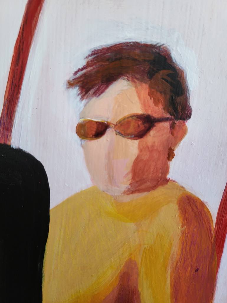 Original Abstract People Painting by Denise Dalzell