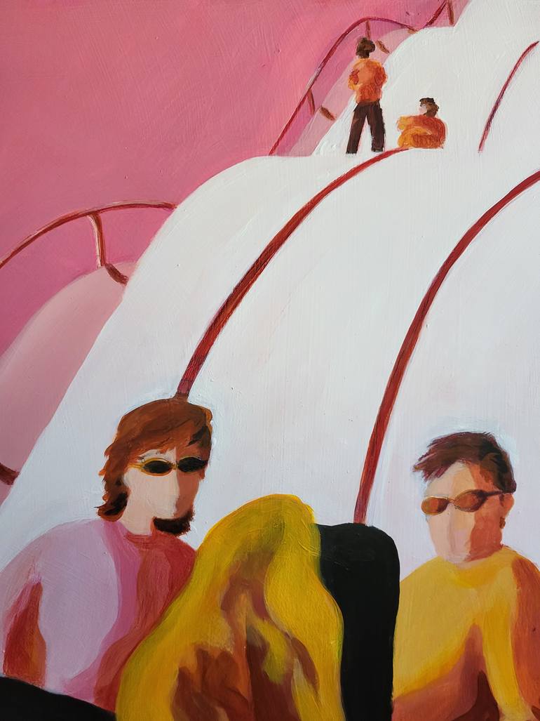 Original Abstract People Painting by Denise Dalzell