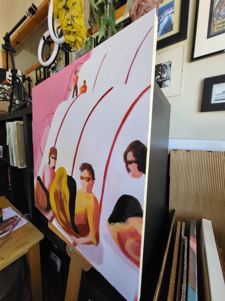 Original Abstract People Painting by Denise Dalzell