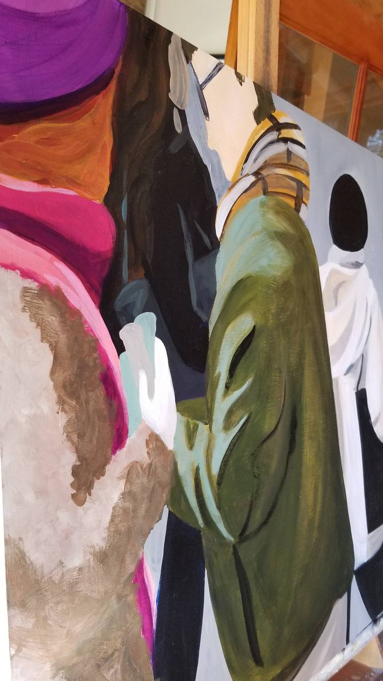 Original Expressionism People Painting by Denise Dalzell
