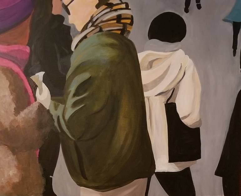 Original Expressionism People Painting by Denise Dalzell