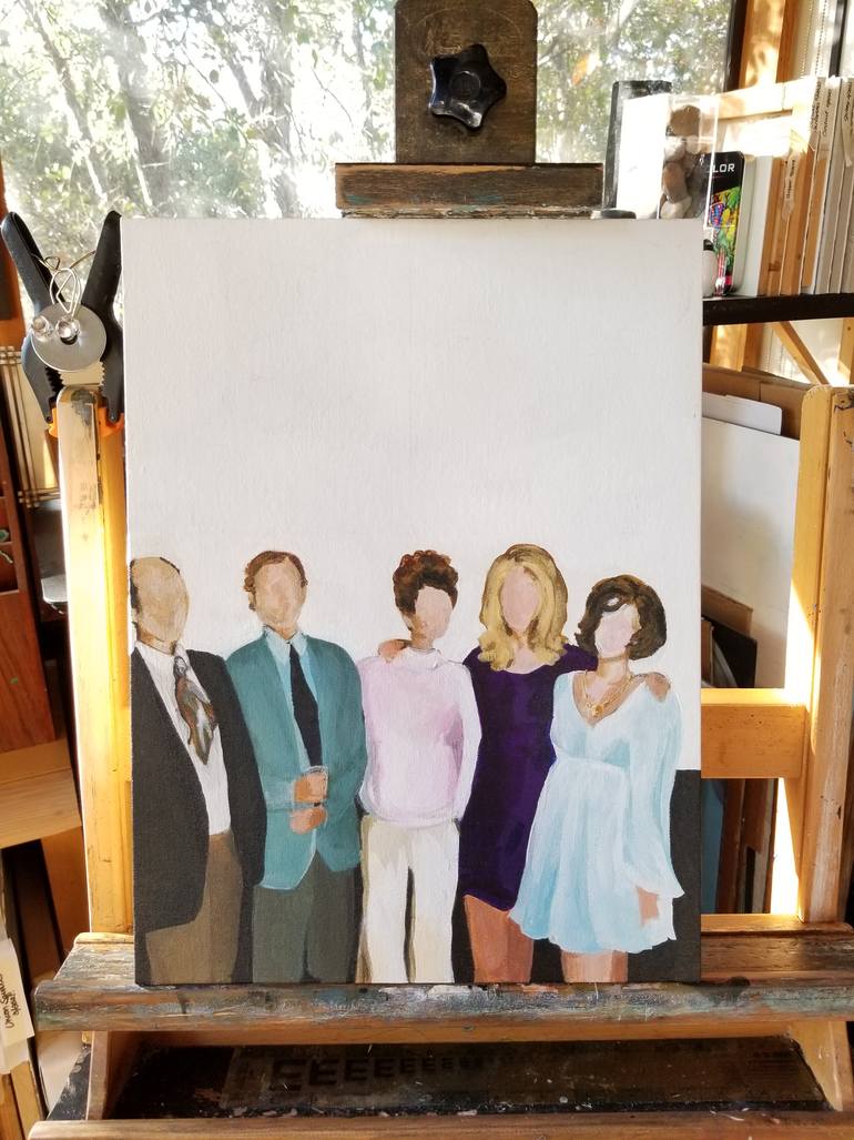 Original Illustration People Painting by Denise Dalzell