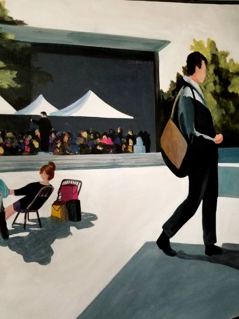 Original Illustration People Painting by Denise Dalzell