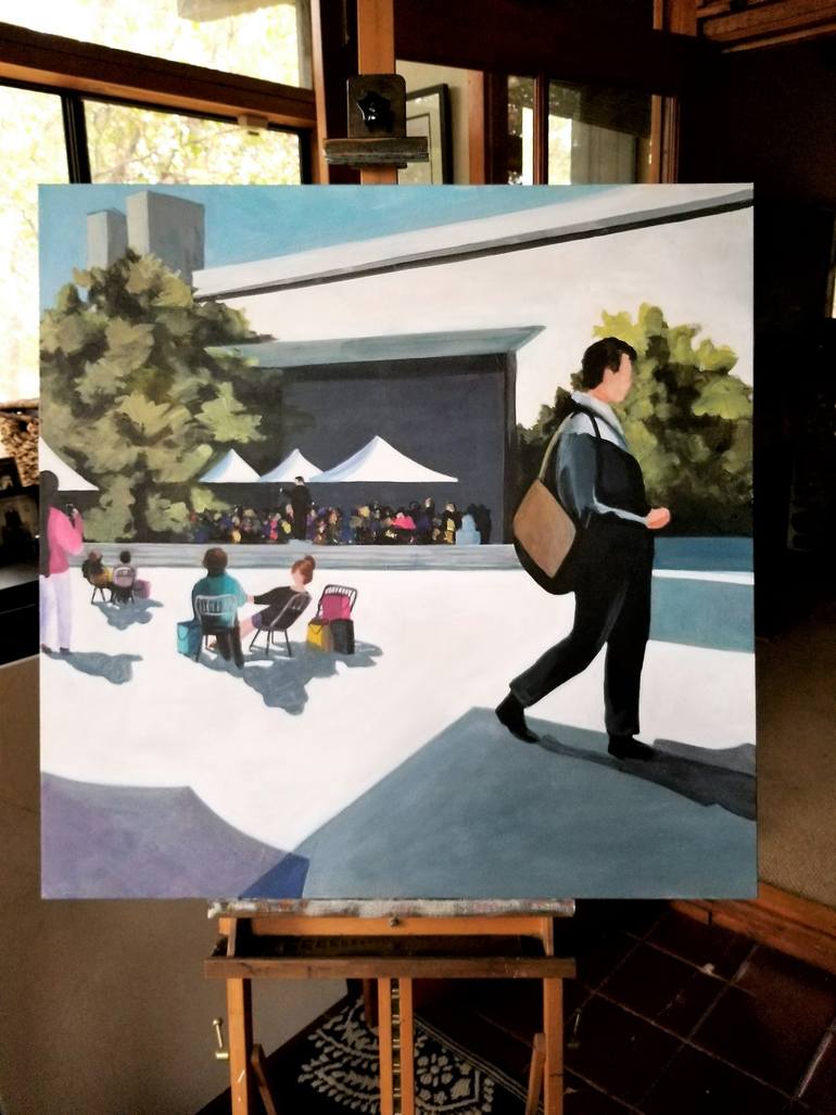 Original Illustration People Painting by Denise Dalzell