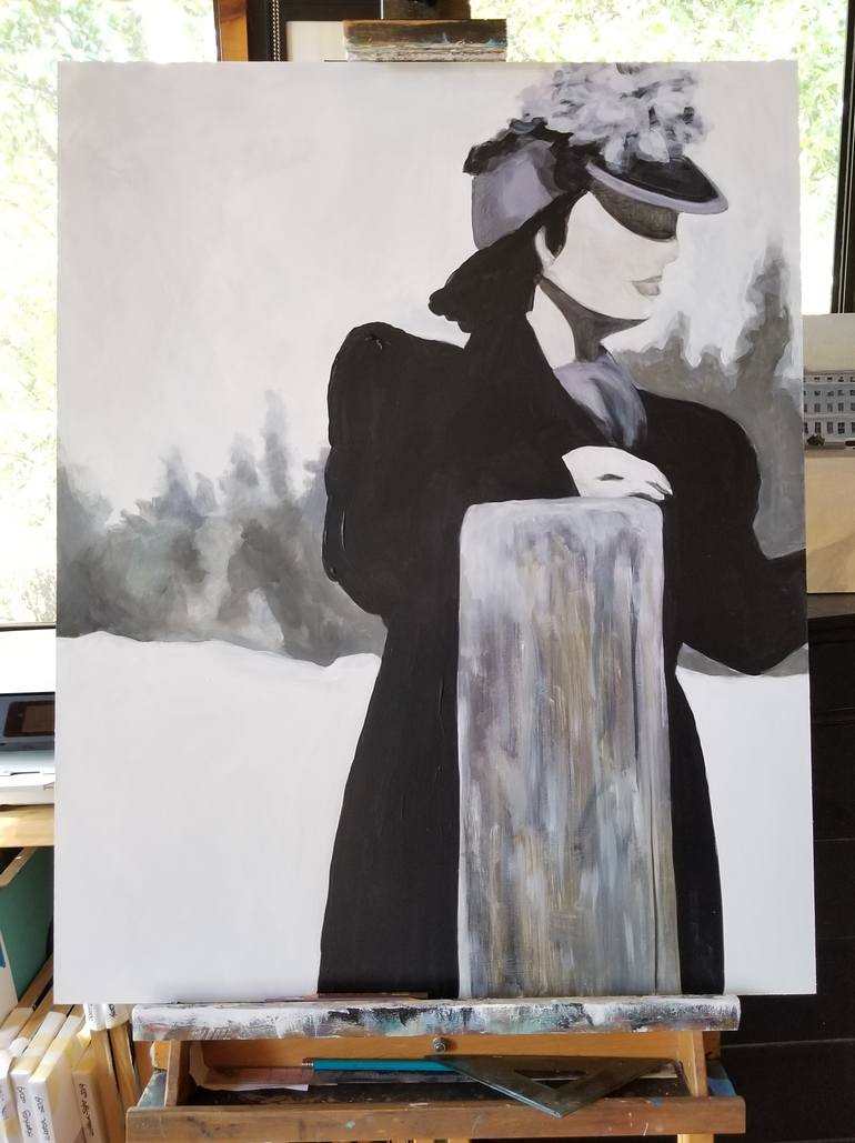 Original Illustration People Painting by Denise Dalzell