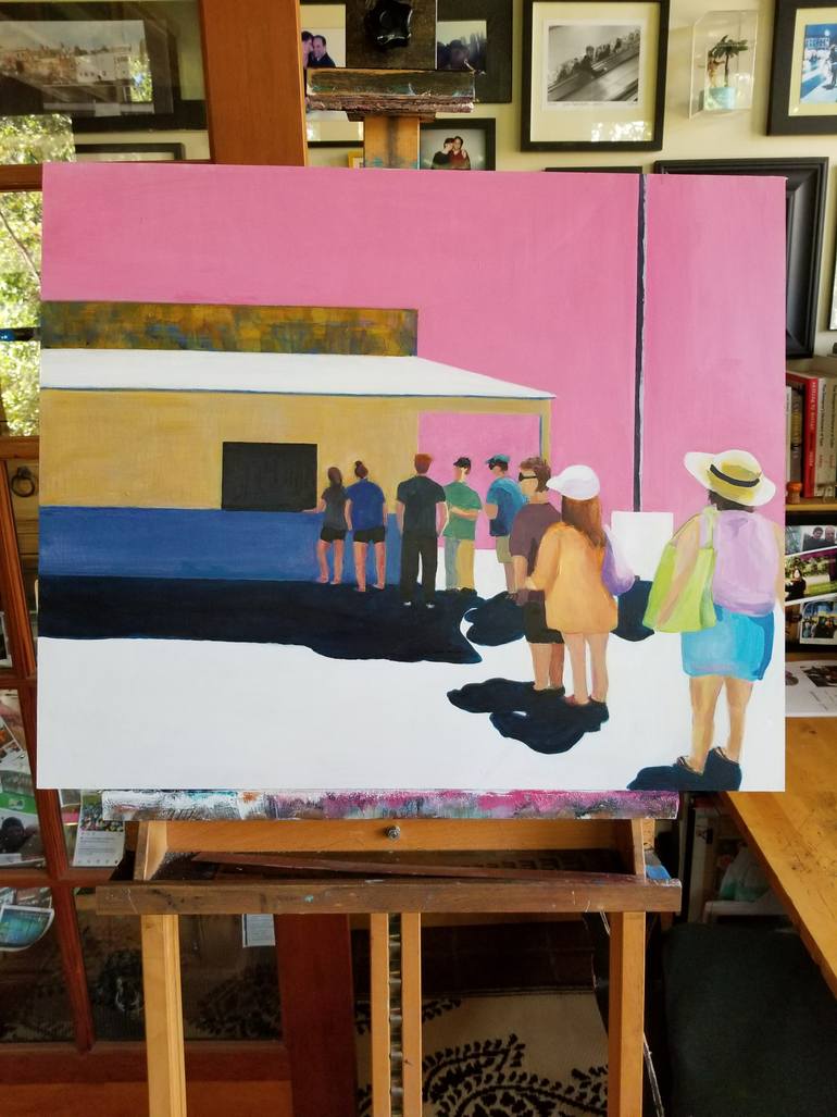 Original Illustration People Painting by Denise Dalzell