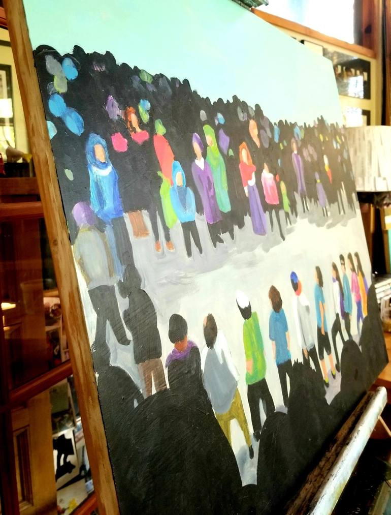 Original People Painting by Denise Dalzell