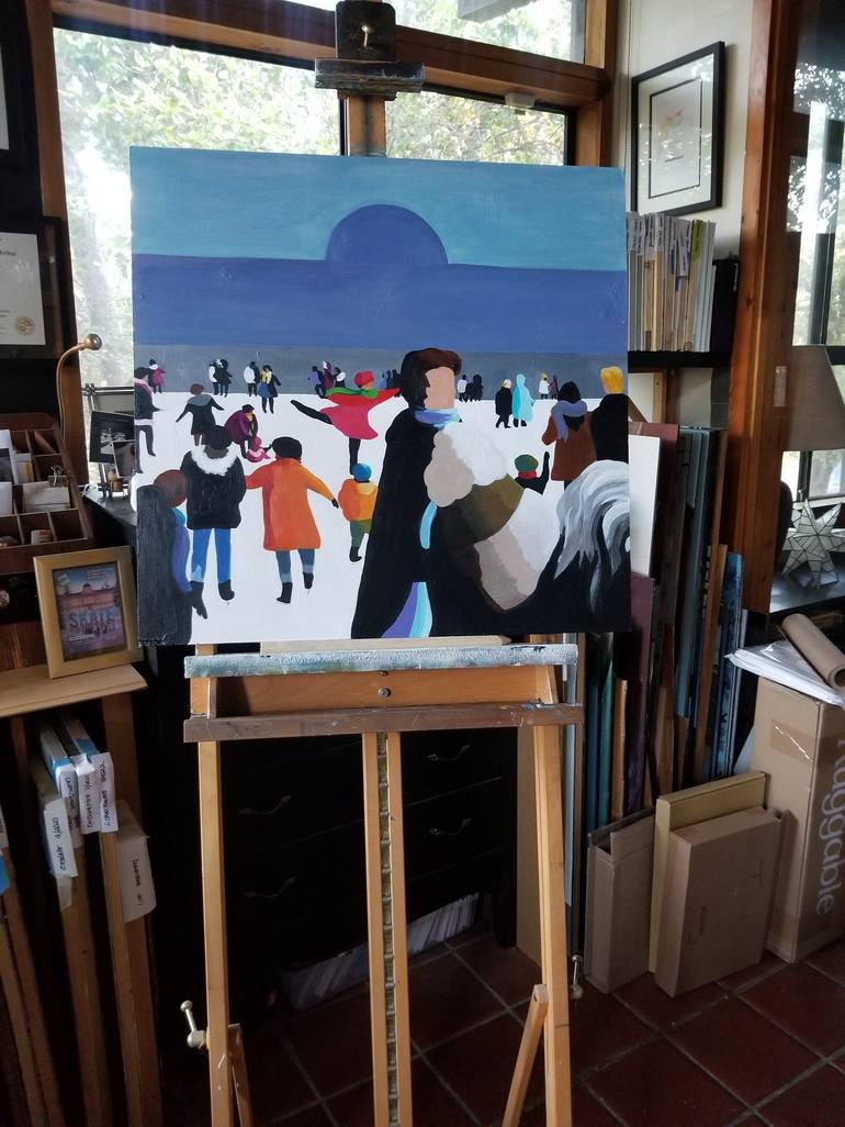 Original Contemporary People Painting by Denise Dalzell