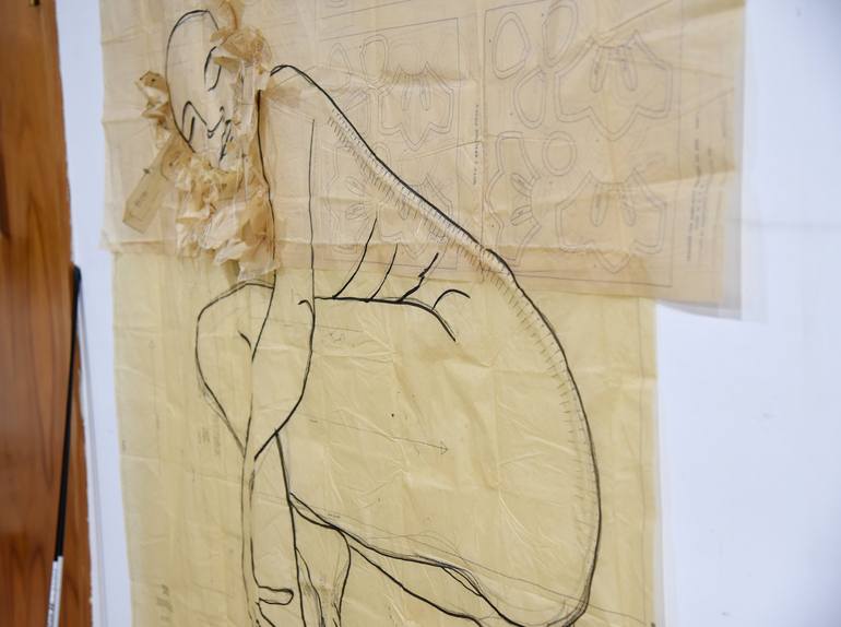 Original Figurative Body Drawing by Christine Sauerteig-Pilaar