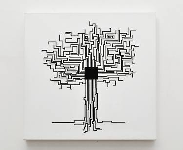 Original Minimalism Tree Paintings by Fausto Rullo