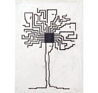 Original Minimalism Tree Paintings by Fausto Rullo