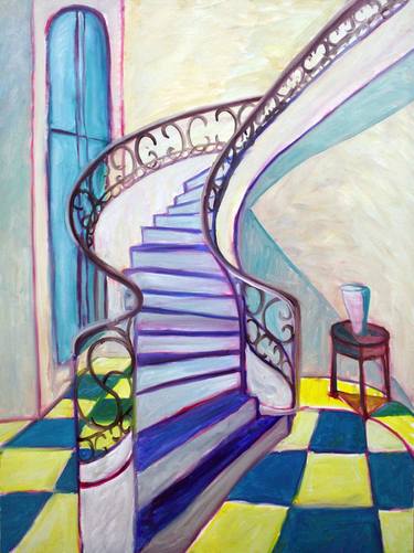 Original Expressionism Interiors Paintings by Michael Hanna