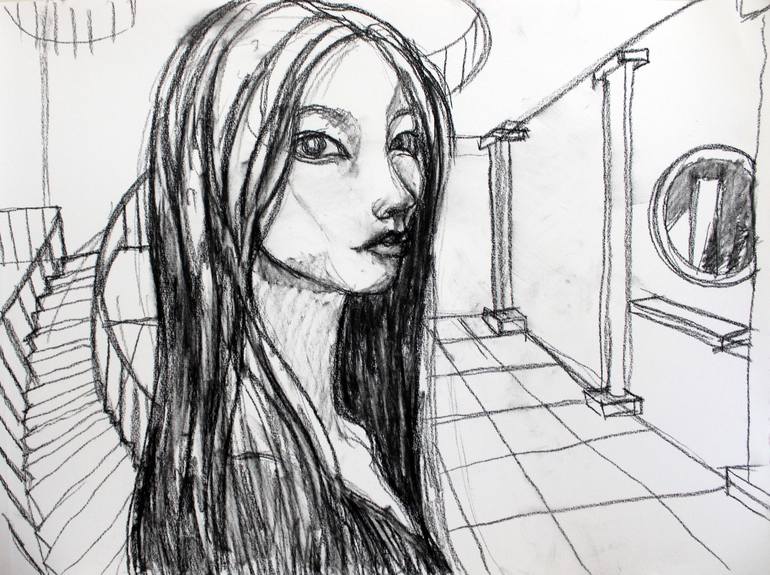 Print of Contemporary Women Drawings by Michael Hanna