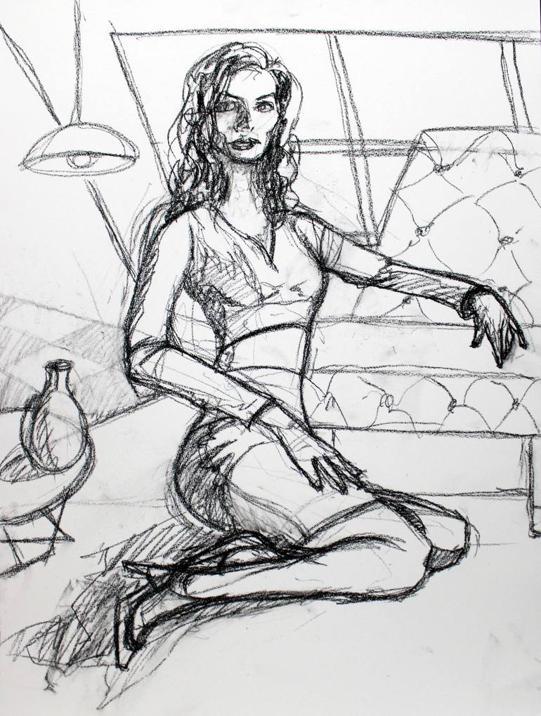Print of Contemporary Women Drawings by Michael Hanna