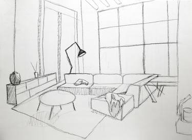 Original Contemporary Home Drawings by Michael Hanna