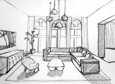 Original Contemporary Architecture Drawings by Michael Hanna