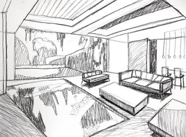 Original Contemporary Home Drawings by Michael Hanna