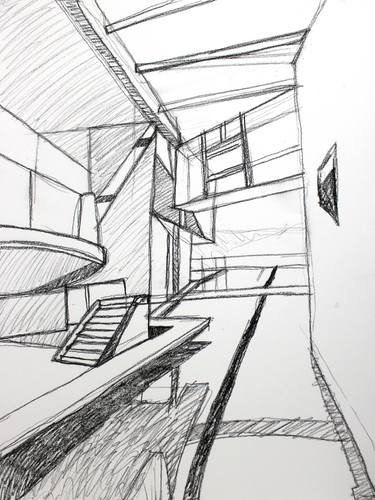 Original Contemporary Home Drawings by Michael Hanna